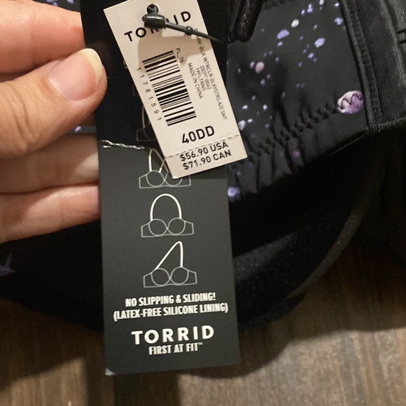 COPY - COPY - Torrid curvy push-up strapless galaxy stars bra 40DD - Picture 3 of 7